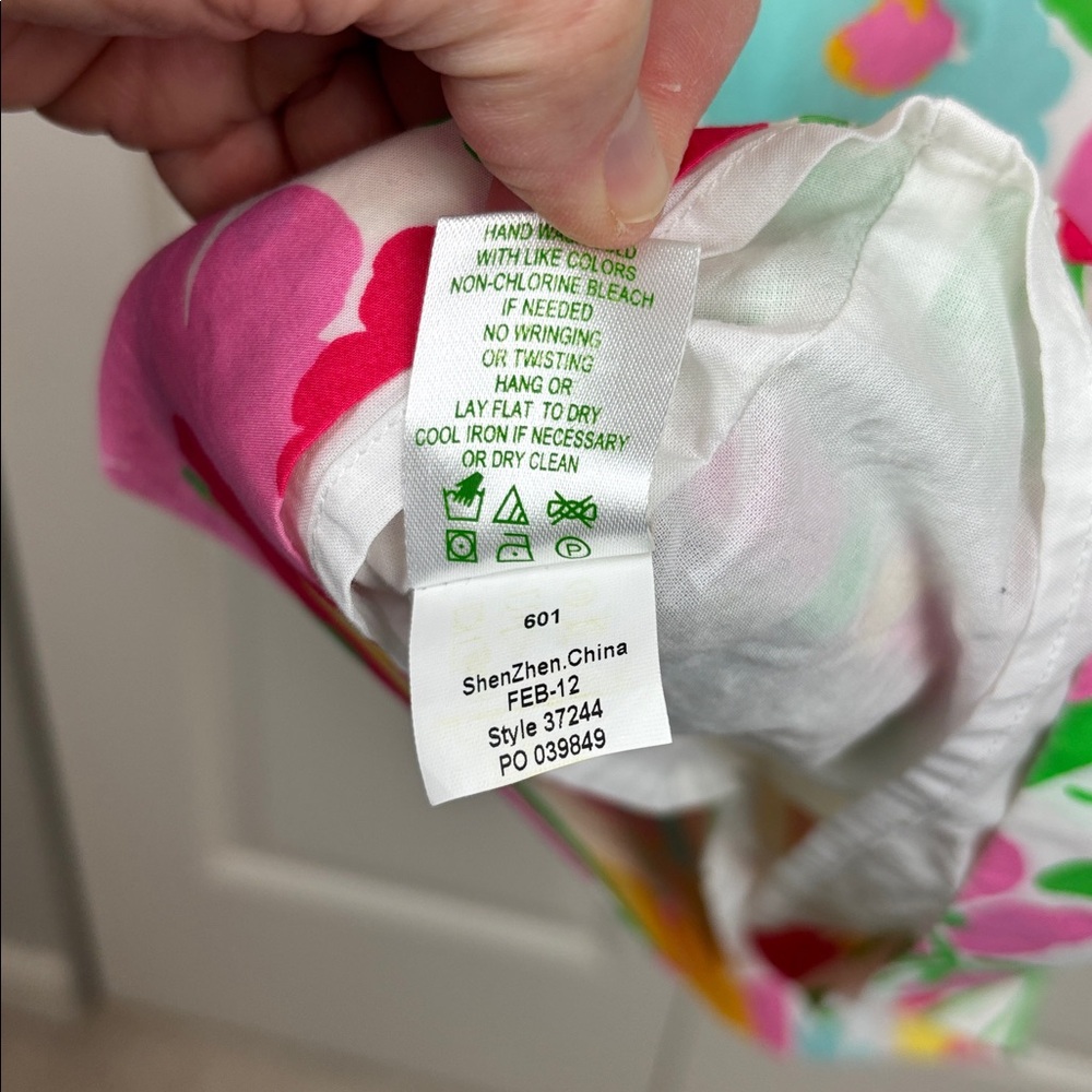 Lilly Pulitzer Floral Ants on Parade Mini Dress with Ruffle Straps - 10 - Picture 12 of 12